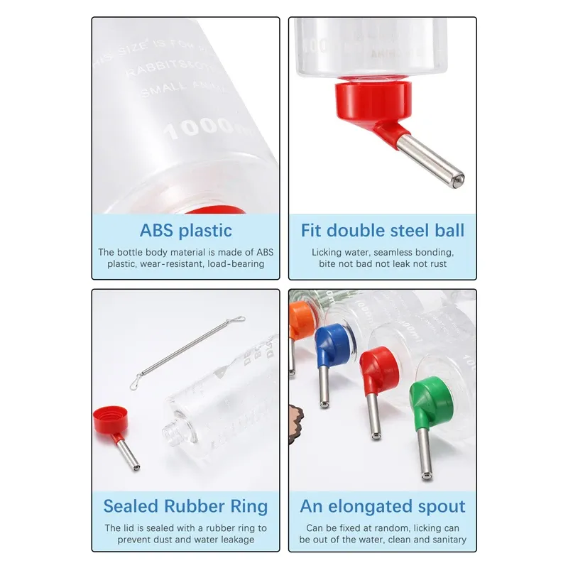 1000ml Small Animal Hanging Water Bottle 3