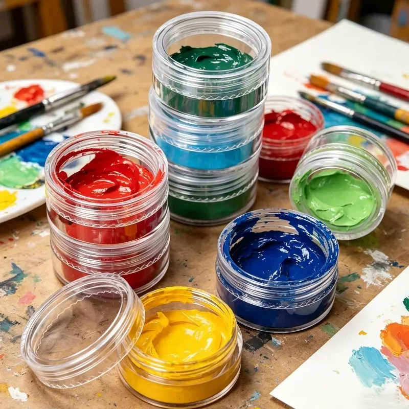 Clear Plastic Storage Jars with Lids 4