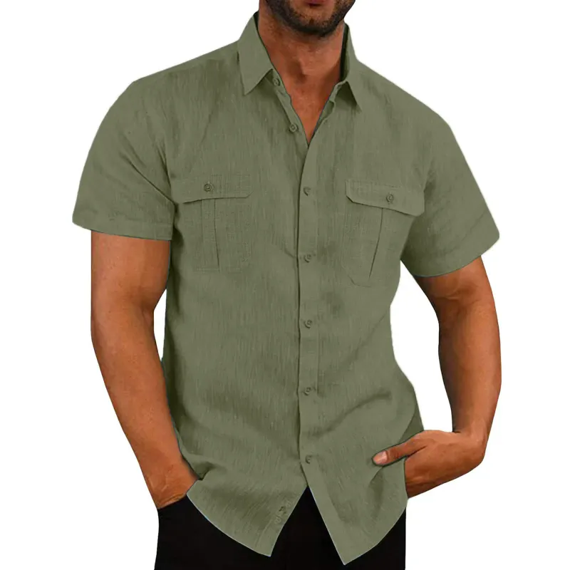 Cotton Linen Men's Summer Shirt 1