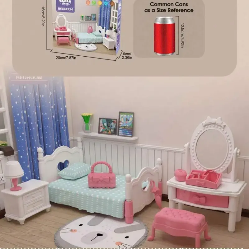 DIY Miniature Dollhouse Bathroom Set 5