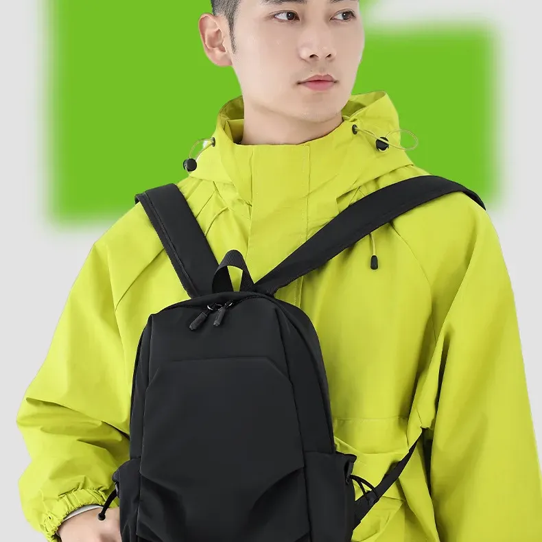 Mini Black Canvas Travel Backpack 6