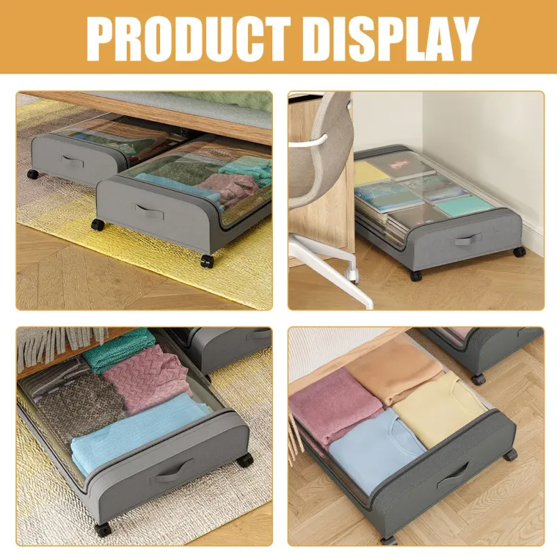 4-Wheel Under Bed Storage Organizer 2