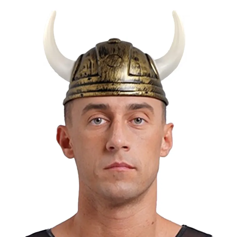 Viking Horn Hat with Braids Cosplay Helmet 4