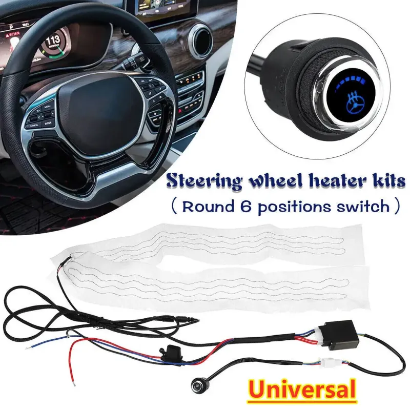 Heated Steering Wheel Cover Kit 2