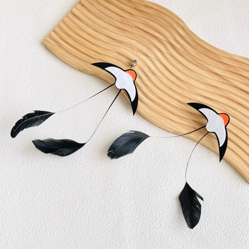 Interactive Feather Bird Cat Wand Toy 4