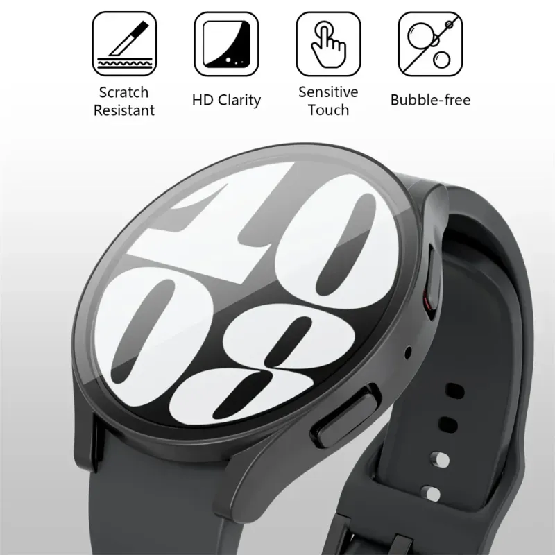 Galaxy Watch Tempered Glass + PC Case 44mm 40mm 5