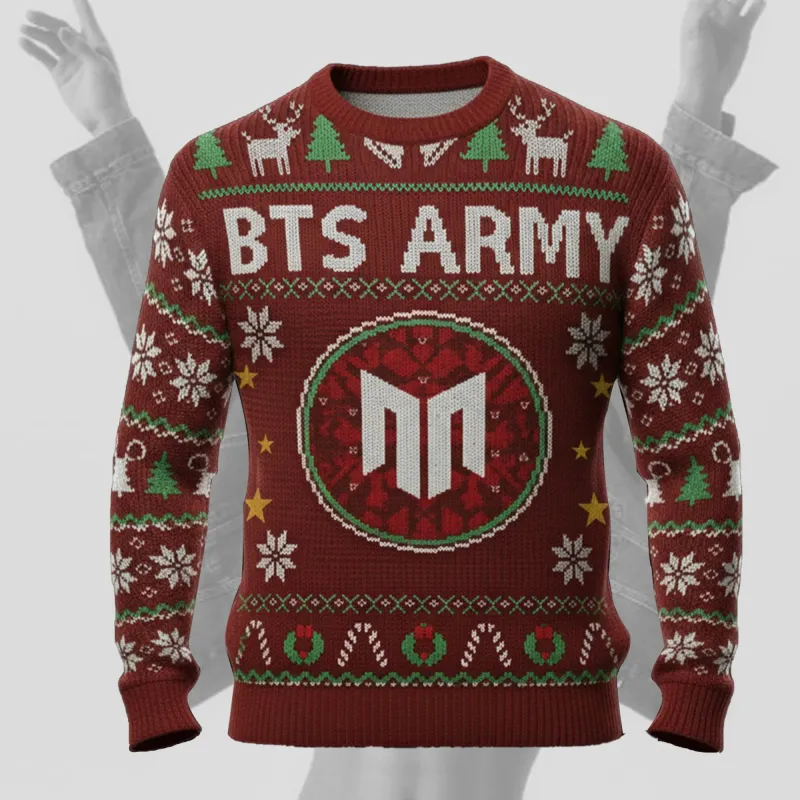 Jungkook 3D Round Neck Ugly Christmas Hoodie 2