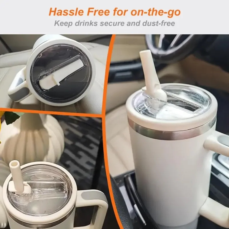 40 oz Flip Straw Tumbler Lid for Stanley Cup 5