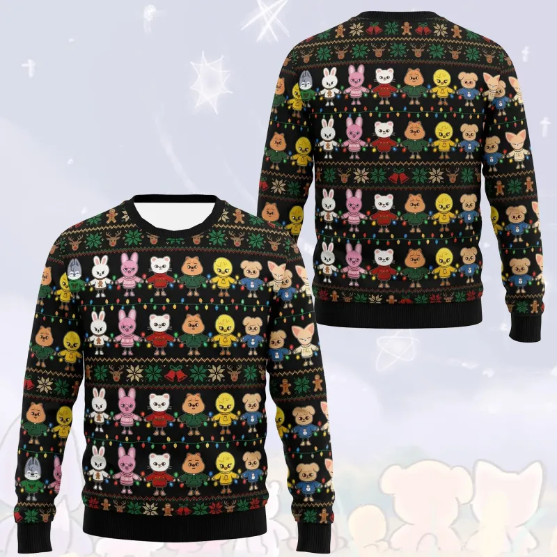 SKZOO 3D Christmas Ugly Sweater Sweatshirt 2