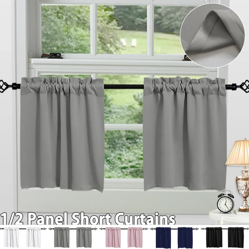 Thermal Blackout Short Curtain Panels 1