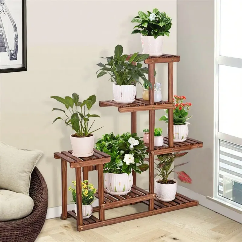 6-Tier Wood Plant Stand 1