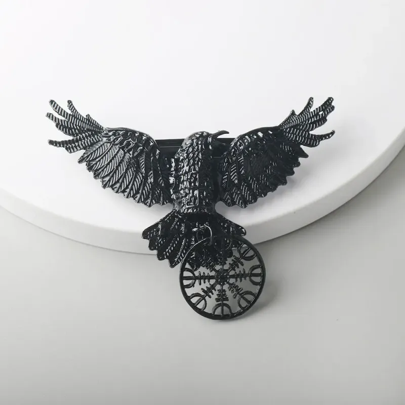 Gothic Crow Hairclip Barrette 2