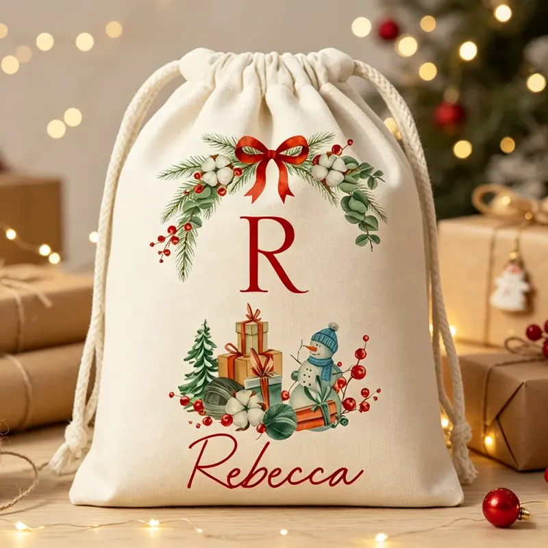 Personalized Santa Christmas Gift Bag 3