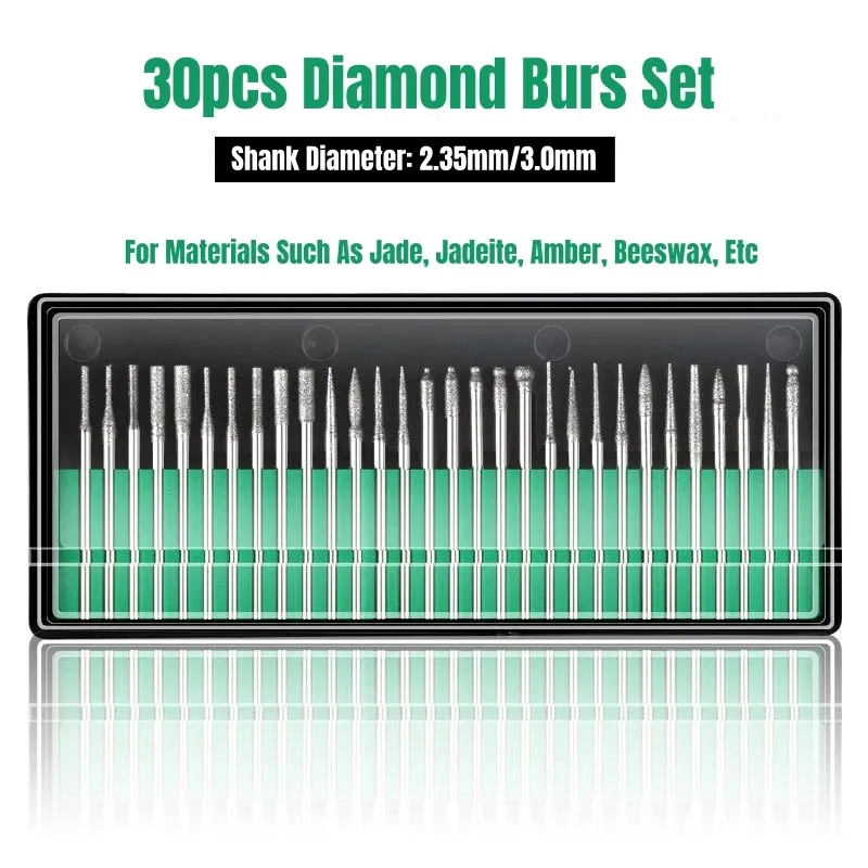 30-Piece Diamond Burr Set for Dremel 1