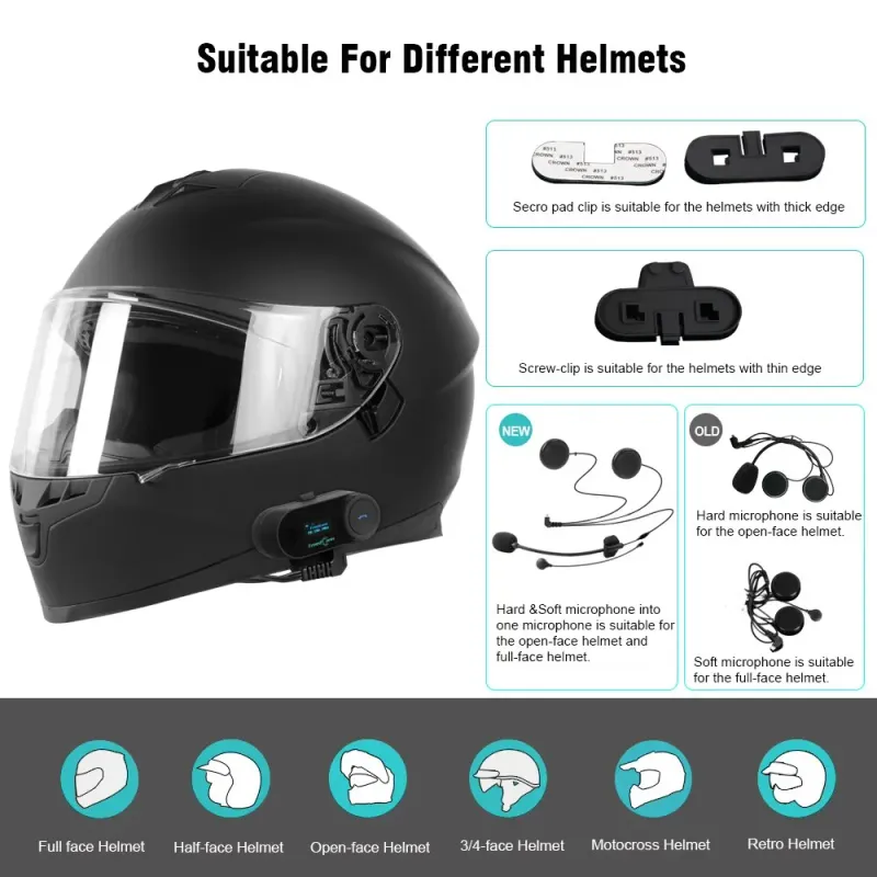 Freedconn T Com SC Bluetooth Motorcycle Intercom 6