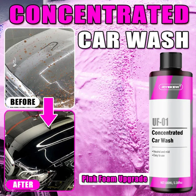Pink Foaming Car Wash Soap with Wax 2