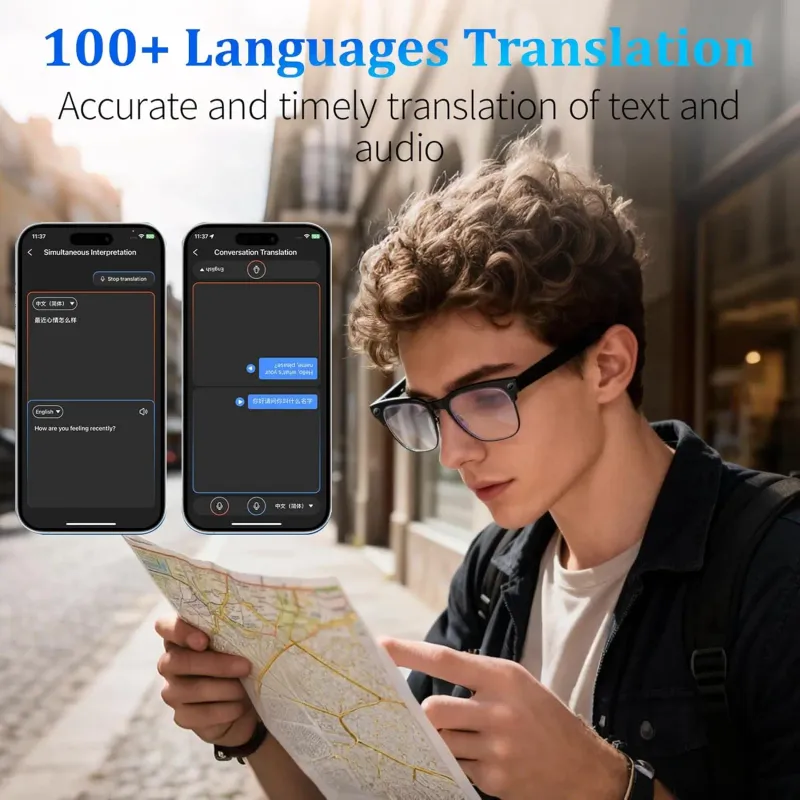 AI Smart Glasses 4K Camera & AI Chat 5