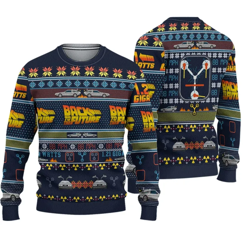 Back to the Future Christmas Sweater Pullover 5