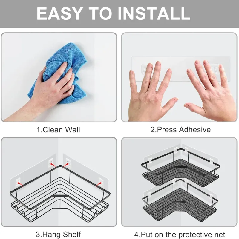 Adhesive Shower Caddy Shelf Stickers 6