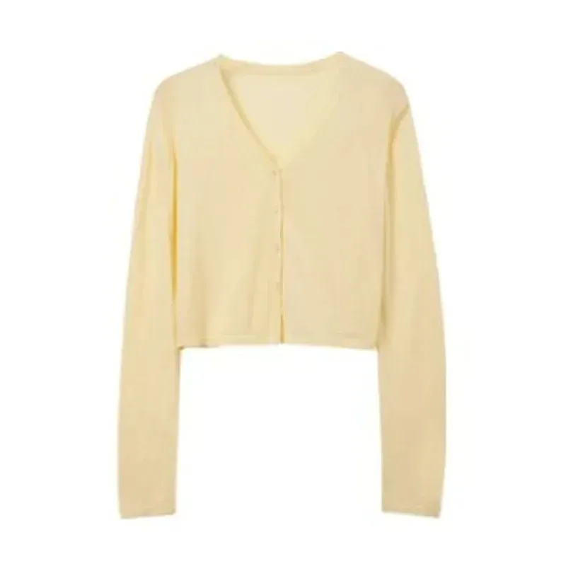 Women's V-Neck Knit Cardigan Sweater 6
