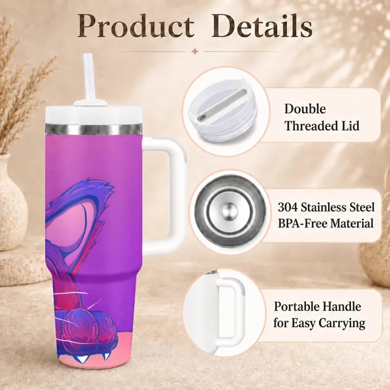 Cat Peeking Vacuum Flask 40oz 5