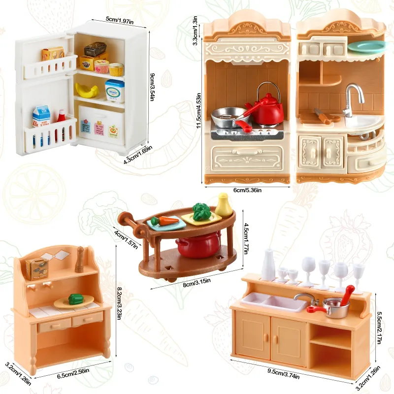 Mini Dollhouse Furniture Set - Forest Family 3