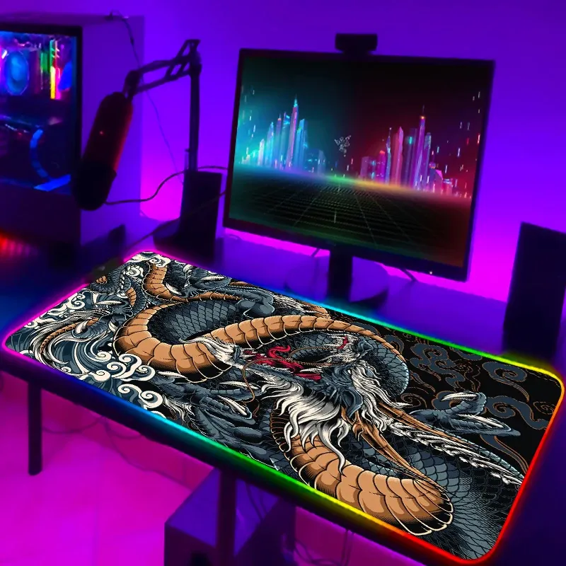 Chinese Dragon RGB Gaming Mouse Pad 2