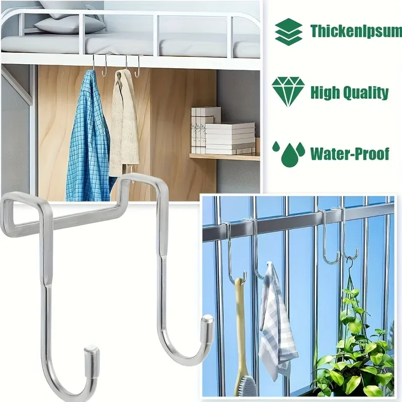 3Pcs Heavy Duty Stainless S-Hooks 4