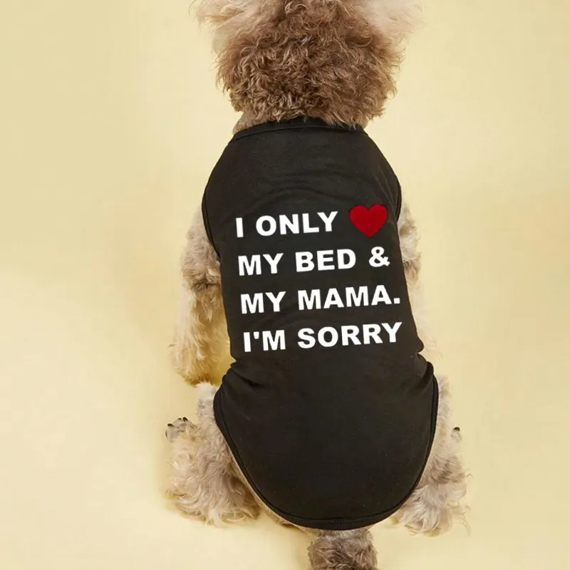Custom Letter Pet Vest T-Shirt 3