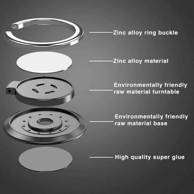 360° Magnetic Phone Mount with Ring Grip 6