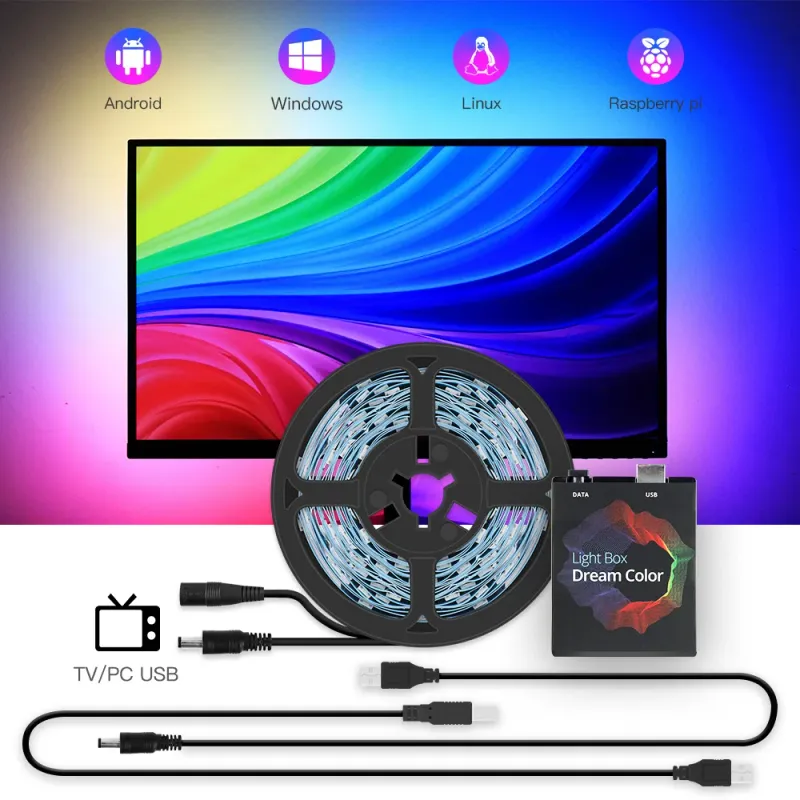 Ambient TV Backlight LED Strip Kit 1