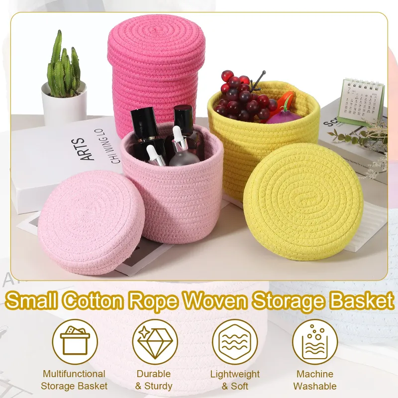 Cotton Rope Woven Storage Basket 4