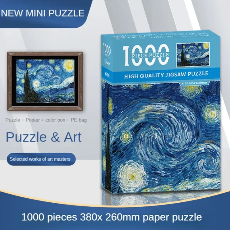 Van Gogh Starry Night 1000 Piece Mini Puzzle 2