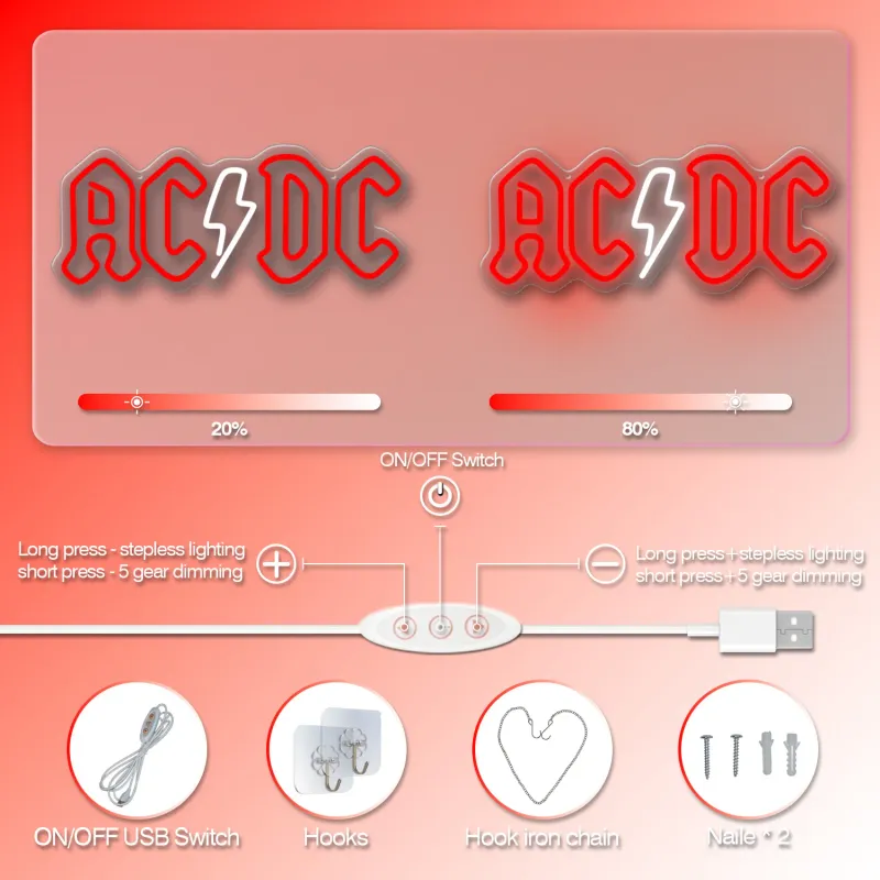 AC/DC Neon LED Sign 6