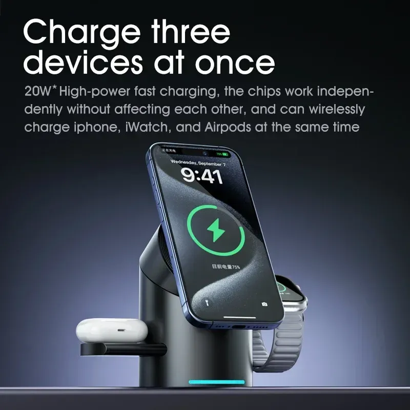 Truly Qi2 3-in-1 Magnetic Charging Dock 2
