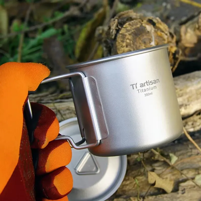 Titanium Folding Handle Camping Mug 2