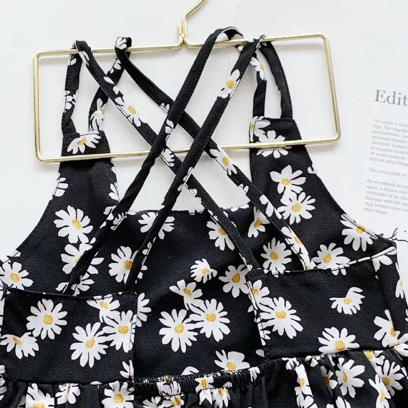 Girls Daisy Print Sleeveless Slip Dress 4