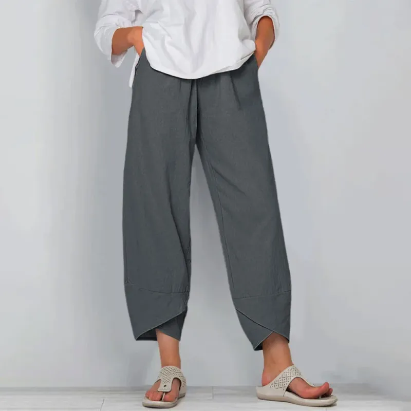 Women Cotton Linen Harem Pants 3
