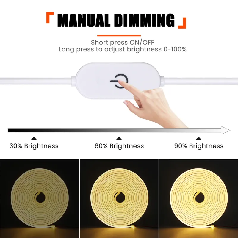 USB LED Neon Strip Light Dimmer Kit 3
