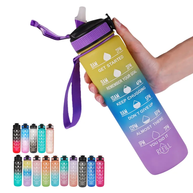 1L Leak Proof Motivational Water Bottle 1