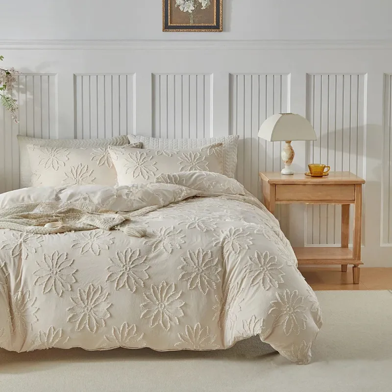 Beige Boho Duvet Cover Set Full/Queen 2