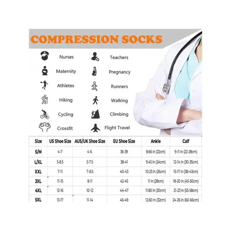 3-Pair Medical Compression Socks 4