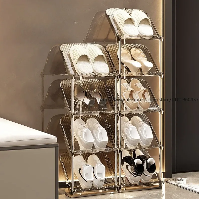 Compact Multi-Tier Narrow Shoe Rack Cabinet 3