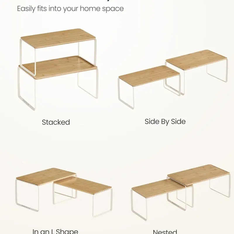 Cabinet Organizer Shelf Set of 2 4