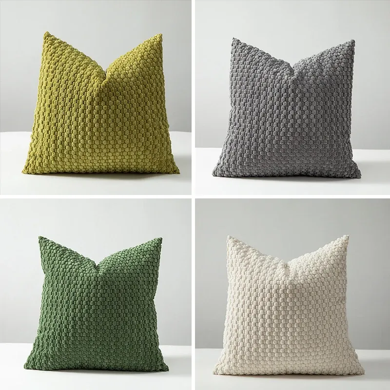 Boho Striped Corduroy Fall Throw Pillow Covers 6
