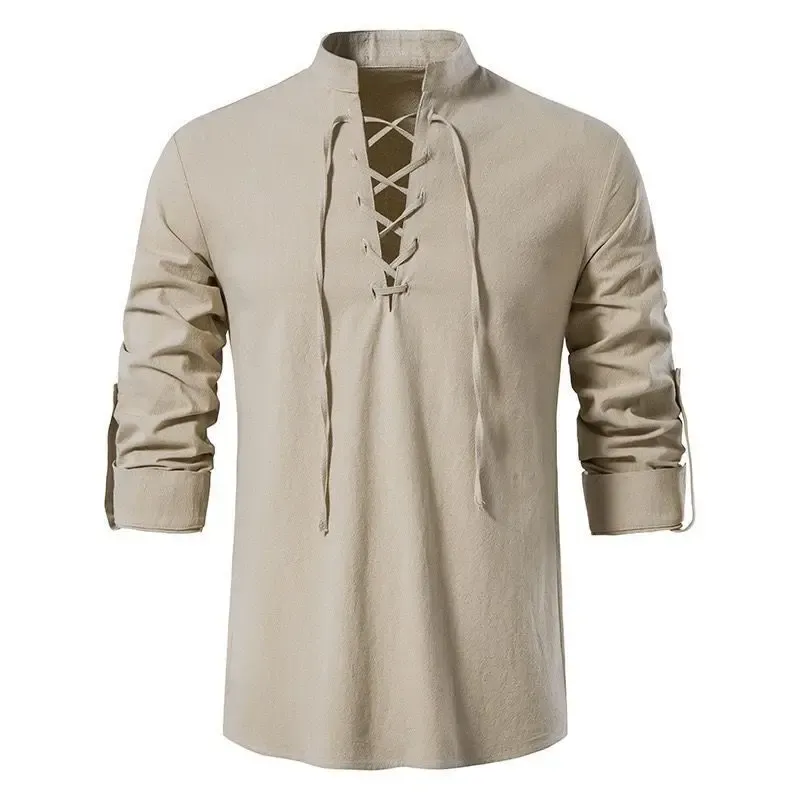 Medieval Viking Pirate Lace-Up Shirt 3