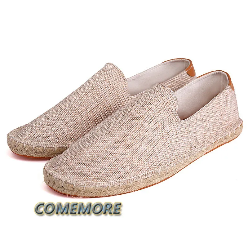 Men's Linen Espadrilles Loafers 6