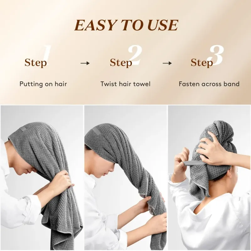 Microfiber Hair Towel Wrap Turban 6