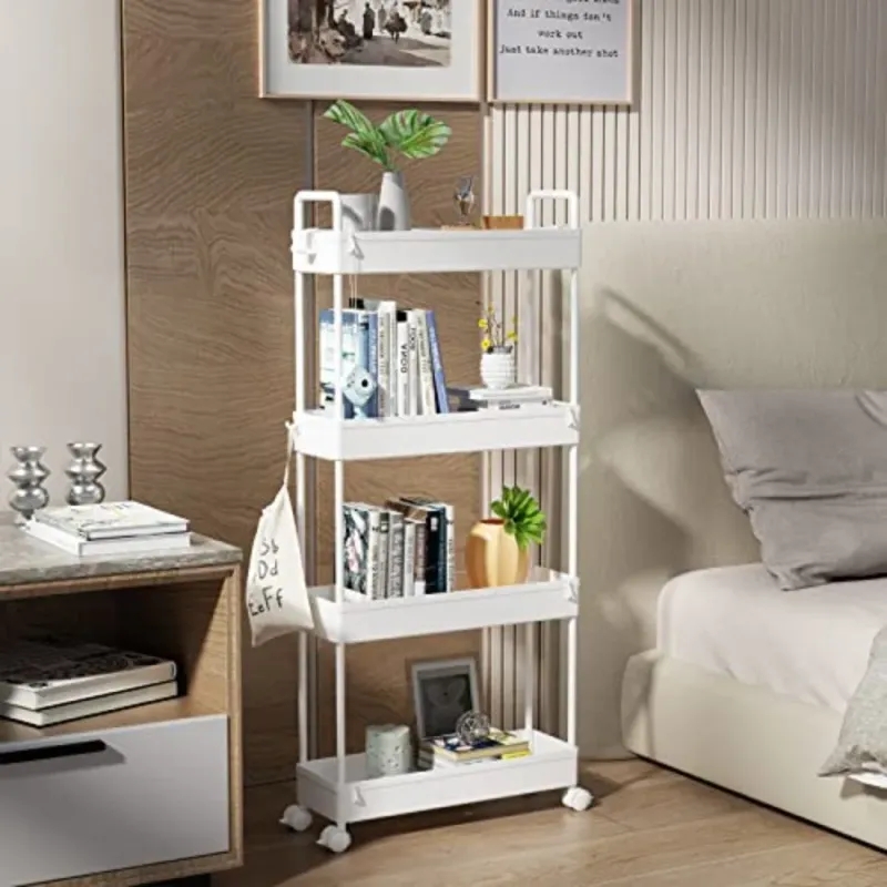 4-Tier Slim Rolling Storage Cart 6