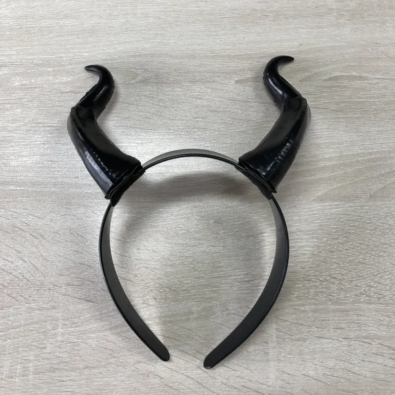 Black Devil Horns Cosplay Headband 4